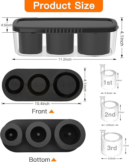 Ice Cube Tray for Tumbler Cup 30Oz-40Oz, Easy Fill and Release Ice Maker for - Image 5