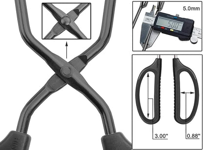 HINMAY 10" 12" 16" Stainless Steel Kitchen Tongs Set, Non-Slip Comfortable Grip - Image 3