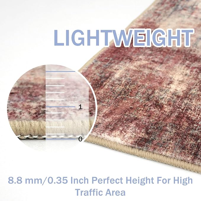 IOHOUZE Abstract Runner Rug 3x8 Ft Washable Runners - Image 5