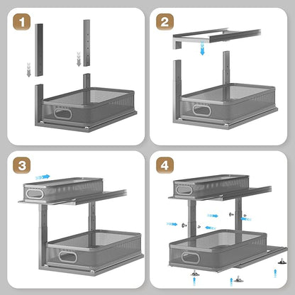 2 Pack 18.5IN-Depth Under Sink Organizer - Image 5