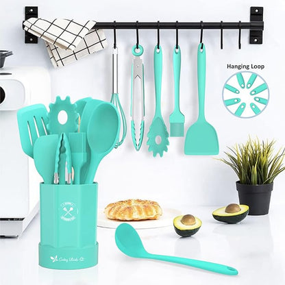 Silicone Kitchen Utensils Set, 16-Piece Silicone Cooking Utensils by Deedro - Image 6