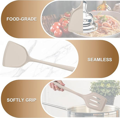 TeamFar Silicone Cooking Utensils Set, 5-Piece Heat Resistant Kitchen Utensils - Image 4