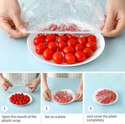 Homelove 150pcs Plastic Bowl Covers Food Cover Dish Covers, Reusable Elastic - Image 4