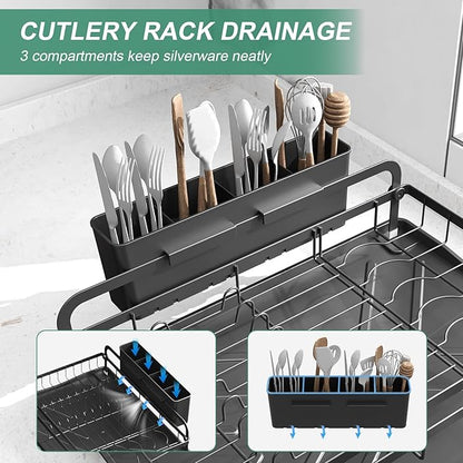 Dish Drying Rack for Kitchen Counter, Large Dish Drying Rack - Image 4