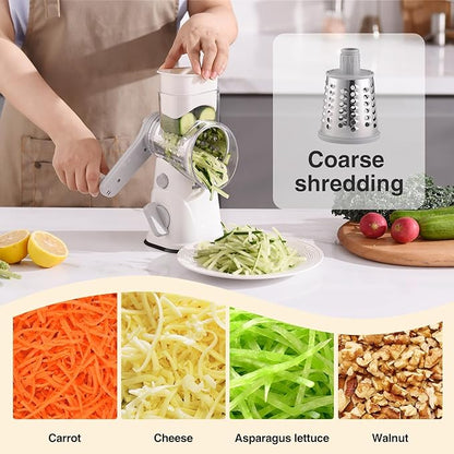 Rotary Cheese Grater Hand Crank, Kitchen Mandolin Vegetable Cheese Shredder - Image 4