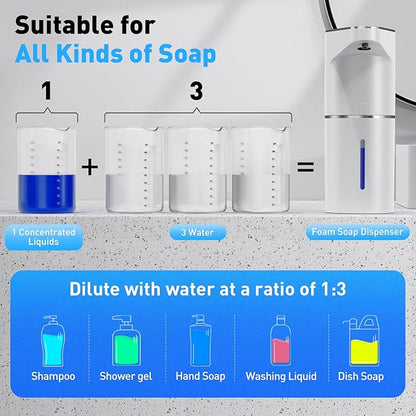Fantictas Automatic Soap Dispenser, Touchless Hand Wall Mount Rechargeable 3 - Image 6
