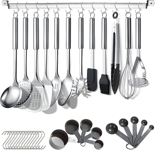 Berglander Kitchen Utensils Set 38 Pieces, Stainless Steel Cooking Utensils Set by Berglander