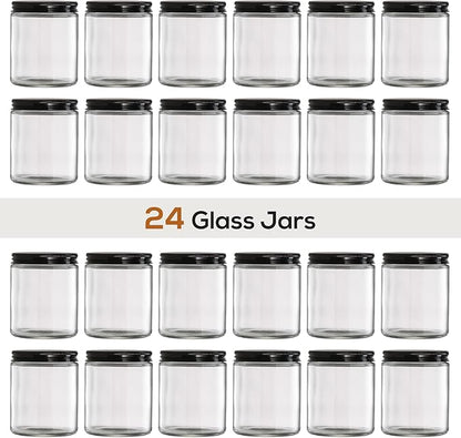 24 Pack, 8 OZ Thick Glass Jars - Image 3