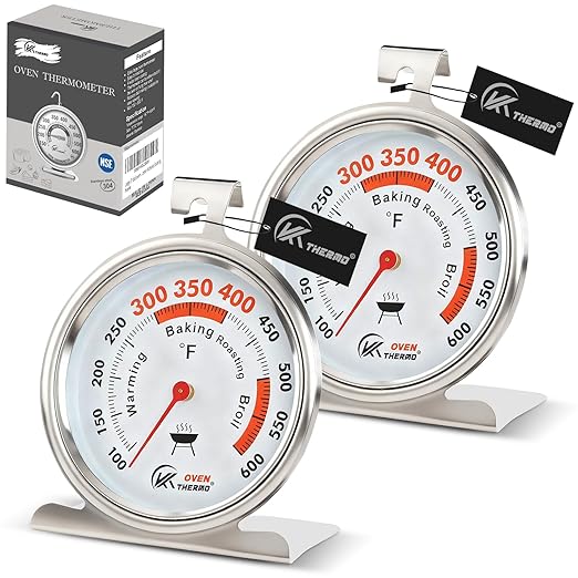 2.64" Oven Thermometer 100-600°F Kitchen Cooking Thermometer Instant Read by CloudHand