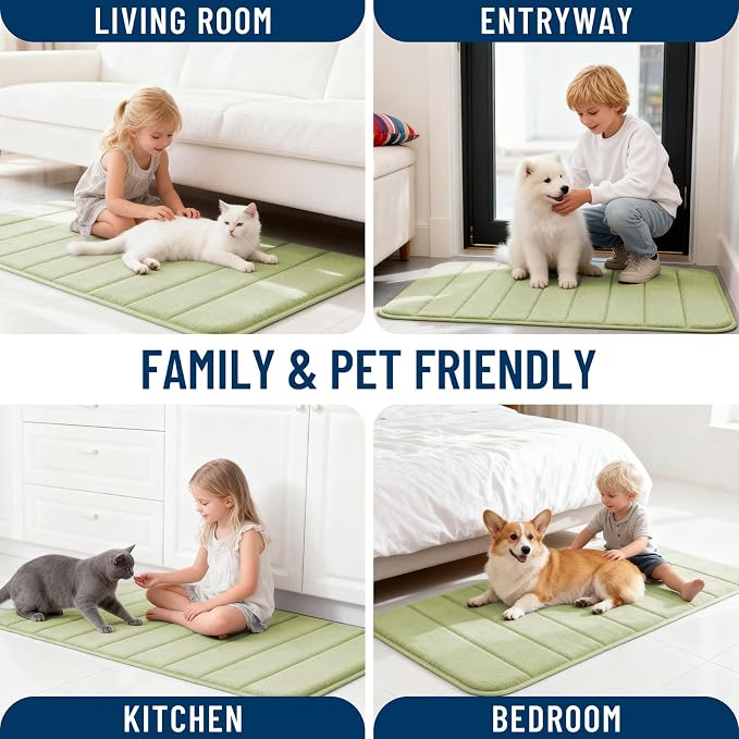 OLANLY Memory Foam Long Bathroom Rugs Runner 59x24, Super Soft Absorbent Bath - Image 9