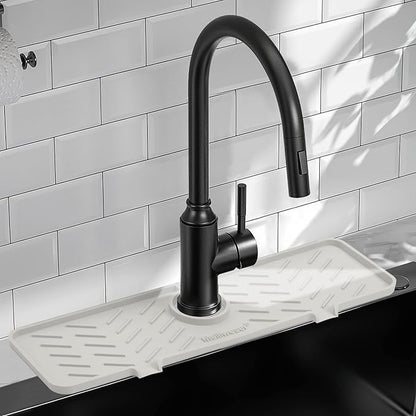 Silicone Faucet Mat for Kitchen Sink – Gen 2 Splash Guard by Meiliweser