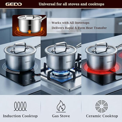 GEDO 3-Ply 304 Stainless Steel Saucepan - Image 5
