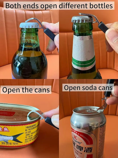 3 Pieces Magnetic Bottle Openers Can Opener Classic Beer Opener Stainless Steel - Image 3