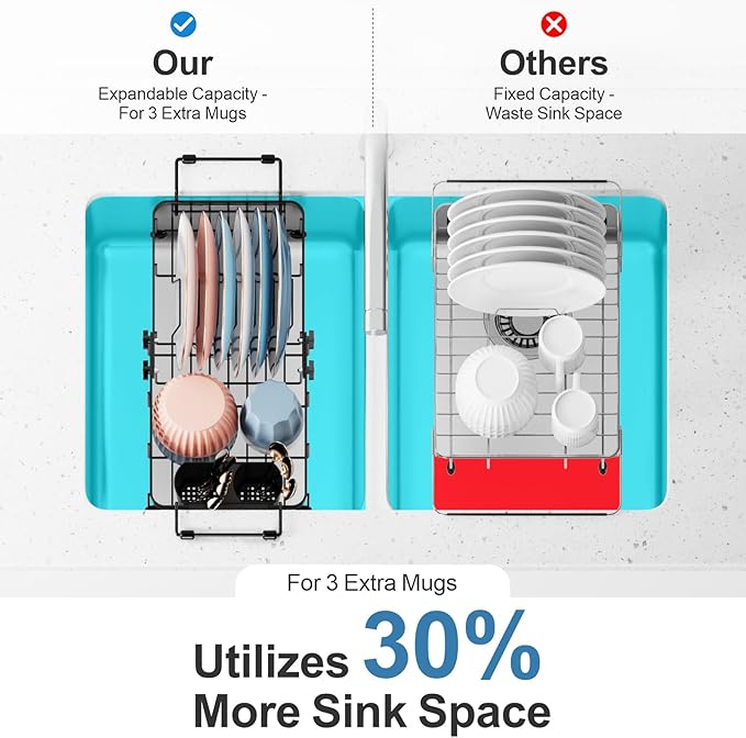 iSPECLE Small Sink Dish Drying Rack - Image 4