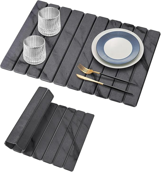Large Stone Dish Drying Mats for Kitchen Counter, Drying Collapsible Dish by tdcokhe