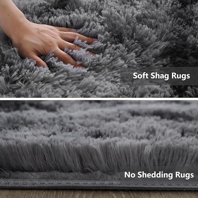 Shag Area Rugs for Bedroom Living Room, 4X6 Ultra Soft Fluffy Area Rugs for Dorm - Image 3