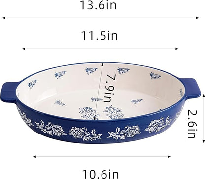 Wisenvoy Casserole Dish Baking Dish Ceramic Au Gratin Baking Dish Lasagna Pan - Image 7