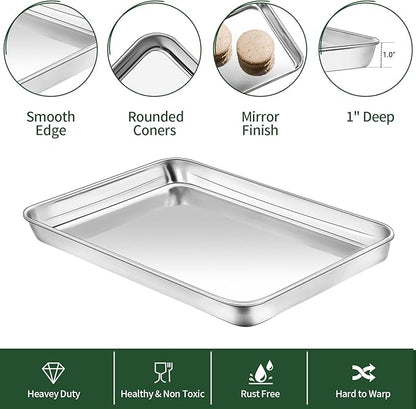 CEKEE Baking Sheet and Cooling Rack Set, Non Toxic & Heavy Duty & Easy Clean - Image 3