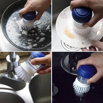 CELOX 2 Pack Dish Brush with Soap Dispenser Soap Dispensing Palm Brush - Image 7