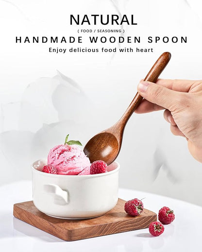 7 PCS Wooden Spoons for Honey, 6.7 inch Small Wooden Spoons - Image 4