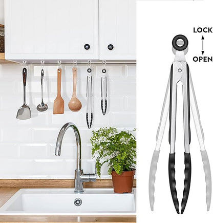 HOTEC Premium Stainless Steel Locking Kitchen Tongs - Image 9