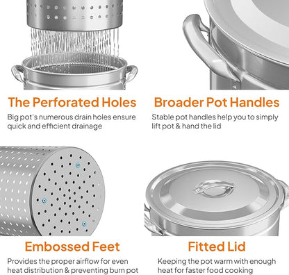 Bonnlo 82QT Stainless Steel Stock Pot - Image 5
