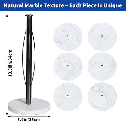 YIGII Heavy Marble Base Paper Towel Holder – Countertop Paper Roll Holder - Image 7