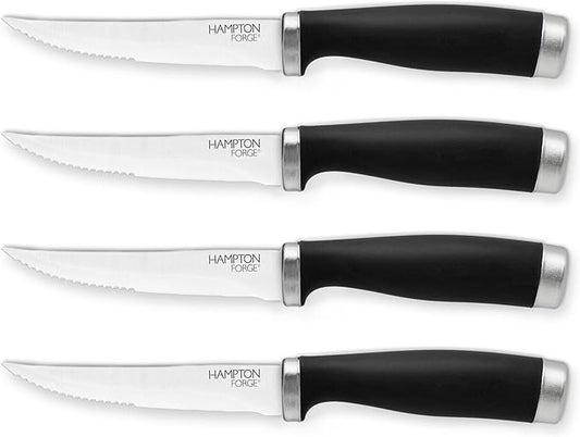 Hampton Forge Epicure–4PieceSteak KnifeSet–Black by HamptonForge