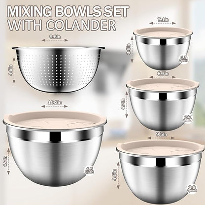 DUTZUN Stainles Steel Mixing Bowls - Image 2