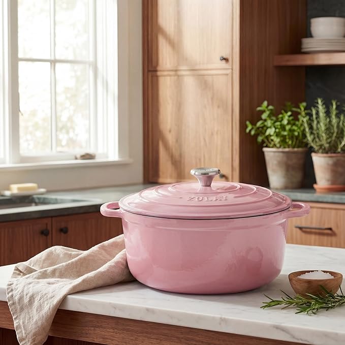 Zulay Kitchen 5 Quart Enameled Cast Iron Dutch Oven Pot - Image 2
