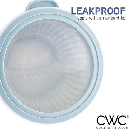 COOK WITH COLOR Prep Bowls with Lids- Wide and Deep Nesting Plastic Small - Image 7