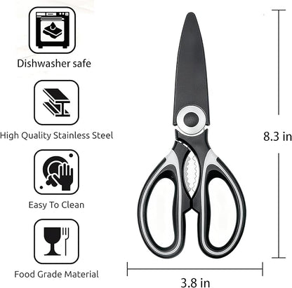 OMDAR Food Grade Kitchen Scissors All Purpose 3 Pack - Image 7