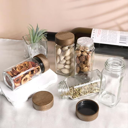 ZEHIQ 12Pcs 4oz Square Glass Spice Jars - Image 8