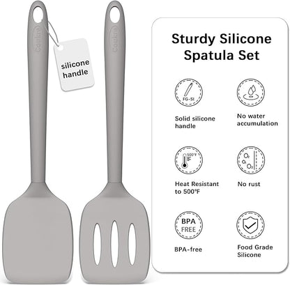 Coukre 2 Pack Silicone Spatula Set, High Heat Resistant, BPA Free Kitchen - Image 3