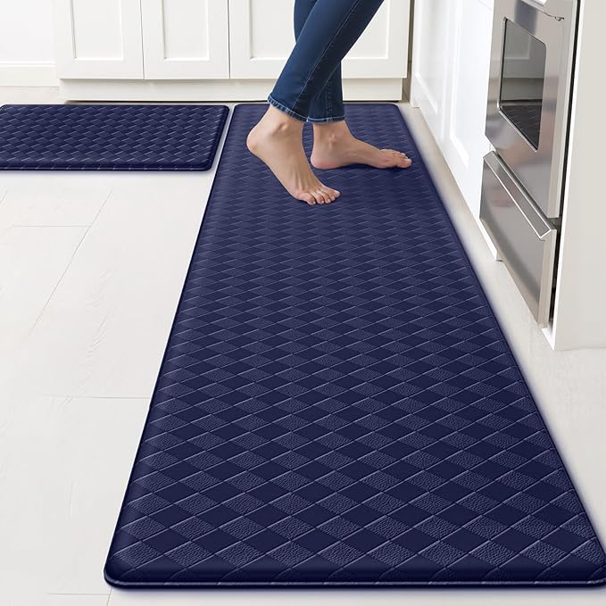 TranquilRelax 2-Piece Anti-Fatigue Kitchen Mats, Cushioned Non-Slip Waterproof by Unknown