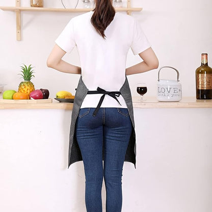 Tosewever 2 Pieces Kitchen Cooking Aprons, Cotton Polyester Blend Adjustable - Image 3
