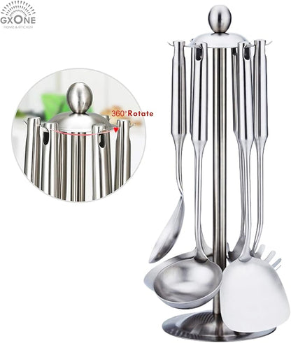 Kitchen Utensil Set – 6 Piece Stainless Steel Cooking Utensils - Image 5