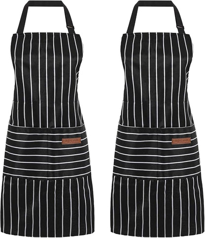 2 Pack Cooking Aprons Adjustable Bib Apron by Unknown