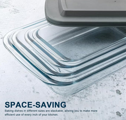 8-Piece Deep Glass Baking Dish Set - Image 3