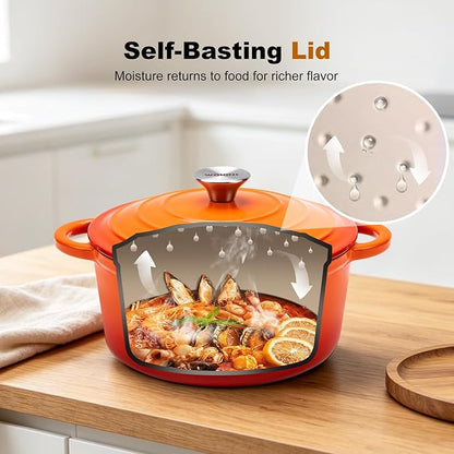 Enameled Cast Iron Dutch Oven - 4QT Pot - Image 4