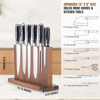 ENOKING 15.2" Extra Large Magnetic Knife Block - Image 6