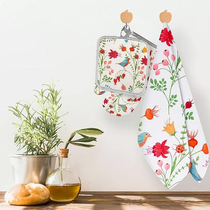 3 Pcs Kitchen Stuff, Kitchen Oven Mitts and Pot Holders Sets - Image 5