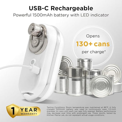 Kitchen Mama Mini Plus Rechargeable Electric Can Opener: USB-C Charging - Image 4