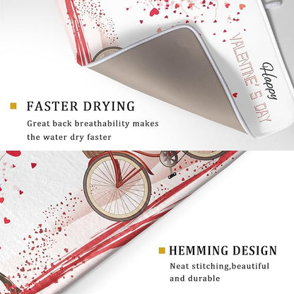 Romantic Valentine's Day Dish Drying Mat - Image 2