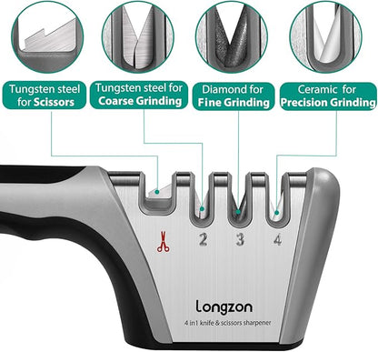 Longzon 5-in-1 Knife Sharpener 4 Stage - Image 2