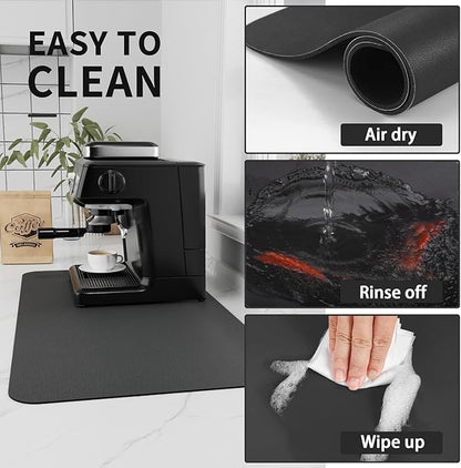 Bloss Coffee Mat, Dish Drying Mat, Coffee Bar/Maker Mat, Kitchen Counter Mat - Image 3