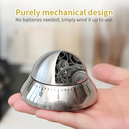 Mechanical Kitchen Timer, Wind Up 60 Minutes Manual Countdown - Image 3