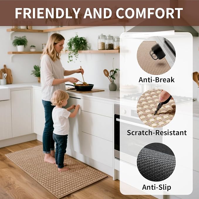 YDKGL Kitchen Runner Rugs Non Slip Washable, Super Absorbent Soft Chenille - Image 3
