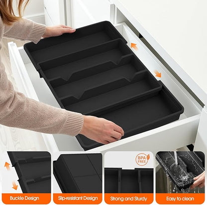 Silverware Organizer, Expandable Utensil Drawer Organizer - Image 5