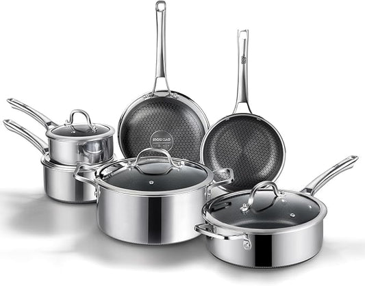 Non Stick Frying Pans Set, Hybrid Fajita Frying Pans Nonstick, non stick by Yonida
